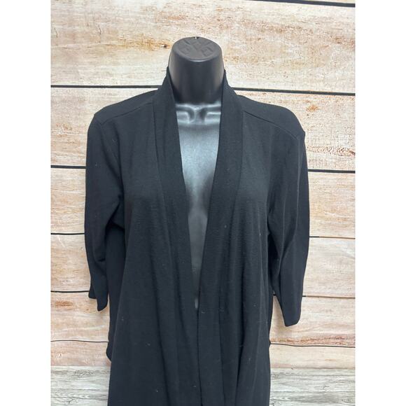 Torrid Cardigan Duster Womens Plus Size 0 Black Long Sleeve Sweater - Picture 3 of 11